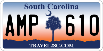 SC license plate AMP610