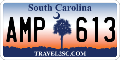 SC license plate AMP613
