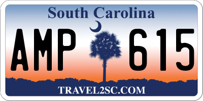 SC license plate AMP615