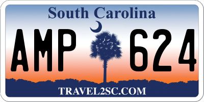 SC license plate AMP624