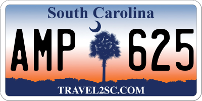 SC license plate AMP625