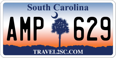 SC license plate AMP629