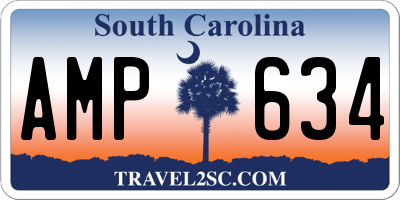 SC license plate AMP634