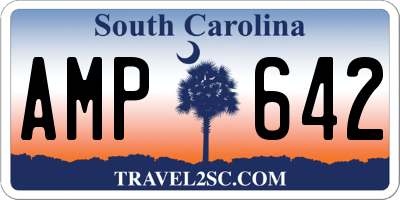 SC license plate AMP642