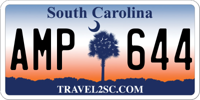 SC license plate AMP644