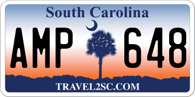 SC license plate AMP648