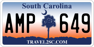 SC license plate AMP649
