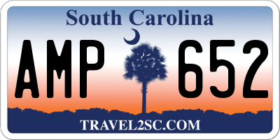 SC license plate AMP652