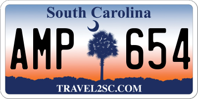 SC license plate AMP654