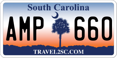 SC license plate AMP660