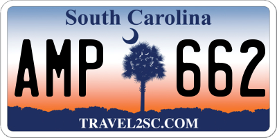 SC license plate AMP662