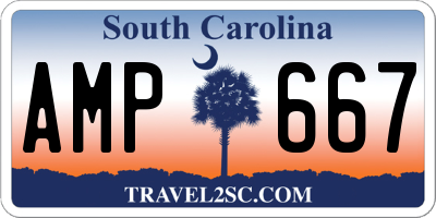 SC license plate AMP667