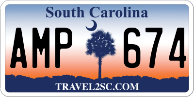 SC license plate AMP674
