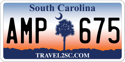 SC license plate AMP675