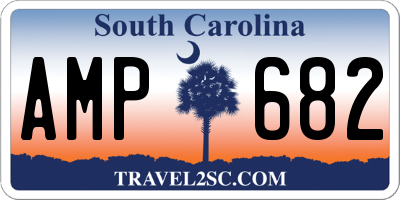 SC license plate AMP682