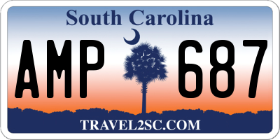 SC license plate AMP687
