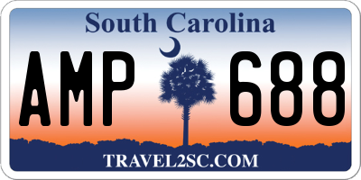 SC license plate AMP688