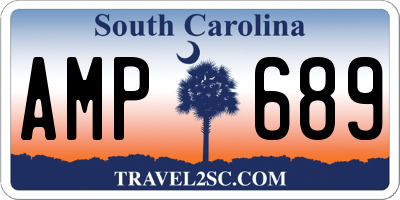 SC license plate AMP689