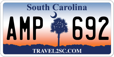 SC license plate AMP692
