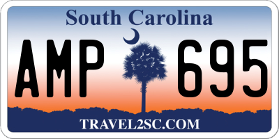 SC license plate AMP695