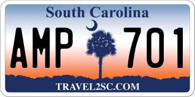SC license plate AMP701