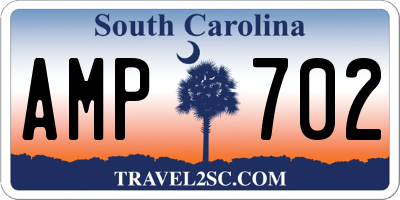 SC license plate AMP702
