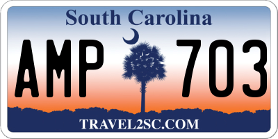 SC license plate AMP703