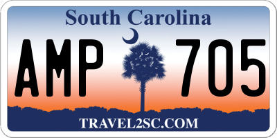 SC license plate AMP705