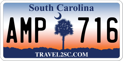 SC license plate AMP716