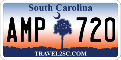 SC license plate AMP720