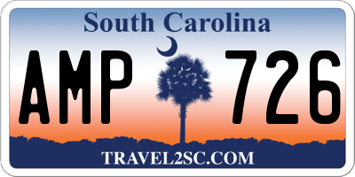 SC license plate AMP726