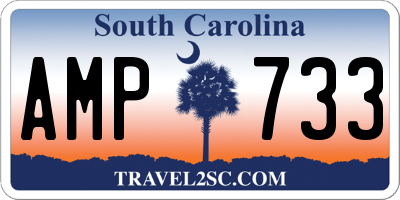 SC license plate AMP733