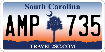 SC license plate AMP735