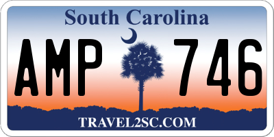 SC license plate AMP746