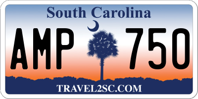 SC license plate AMP750