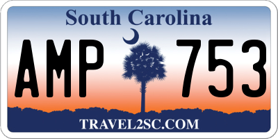 SC license plate AMP753