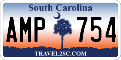 SC license plate AMP754