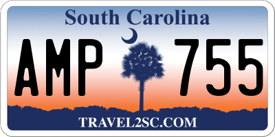 SC license plate AMP755