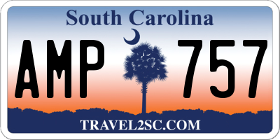 SC license plate AMP757