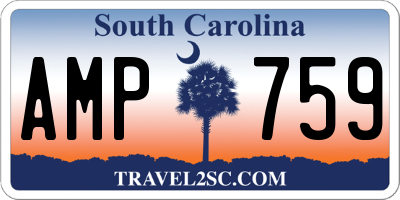 SC license plate AMP759