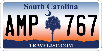 SC license plate AMP767