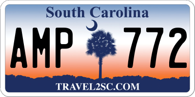 SC license plate AMP772