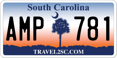 SC license plate AMP781