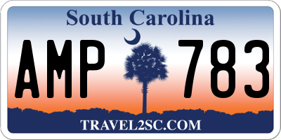SC license plate AMP783