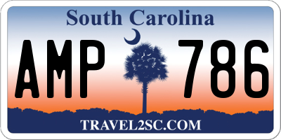 SC license plate AMP786