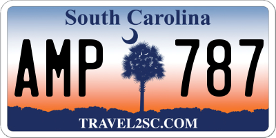 SC license plate AMP787