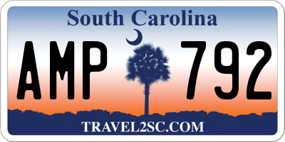 SC license plate AMP792