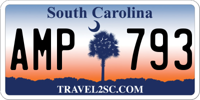 SC license plate AMP793