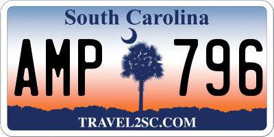 SC license plate AMP796
