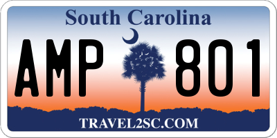 SC license plate AMP801